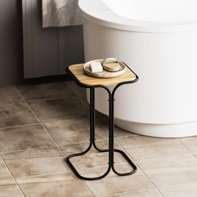 Τραπεζάκι Σαλονιού Μαύρο / Φυσικό SHB 30x30x52