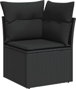 vidaXL Σετ Καναπέ Κήπου με μαξιλάρι 8 pcs Μαύρο