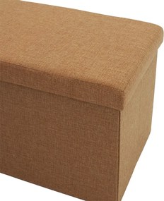 Σκαμπό-μπαούλο Greatness pakoworld ύφασμα μπεζ 76x38x38εκ