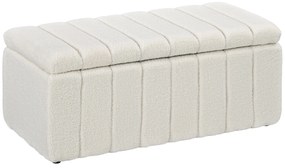 Ταπετσαρισμένη τραπεζαρίας, τραπεζαρία με αποθηκευτικό χώρο, χωρητικότητα έως 120kg, 102x45x46cm, Κρεμ λευκό