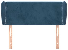 Κεφαλάρι με Πτερύγια Σκούρο Μπλε 103x23x78/88 εκ. Βελούδινο 3117050