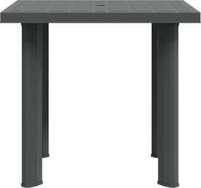 vidaXL Τραπέζι Κήπου Ανθρακί 80 x 75 x 72 εκ. Πλαστικό