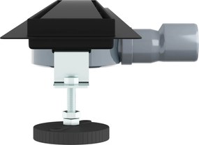 vidaXL Σιφόνι ντους 2-σε-1 με 360° σιφόνι Μαύρο 90 cm