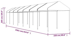 ΚΙΟΣΚΙ ΜΕ ΤΕΝΤΑ ΛΕΥΚΟ 15,61 X 2,28 X 2,69 Μ. ΑΠΟ ΠΟΛΥΑΙΘΥΛΕΝΙΟ 3155507