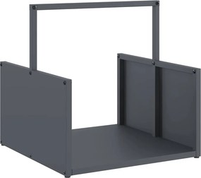 vidaXL Ράφι Καυσόξυλων Ανθρακί 40x40x40 εκ. Χάλυβας ψυχρής έλασης
