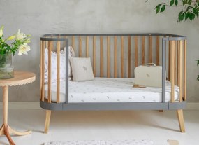 Βρεφικό Κρεβάτι  Bambi Mundo  Natural + Grey 70×140cm  Luletto (Δώρο 10% έκπτωση στο Στρώμα)