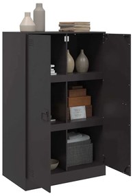 vidaXL Ντουλάπι Μαύρο 67x39x107 εκ. από Ατσάλι