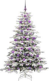 vidaXL Τεχνητό Χριστουγεννιάτικο Δέντρο με Άξονα Λευκό 180 cm