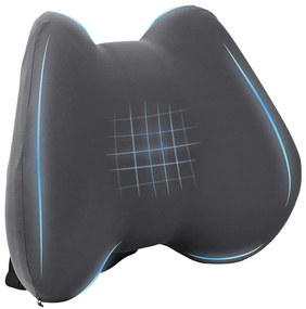 vidaXL Μαξιλάρι πλάτης Γκρι Αφρός Μνήμης 40 x 32 x 14 εκ