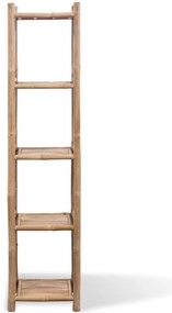 vidaXL Ραφιέρα Τετράγωνη με 5 Ράφια από Μπαμπού
