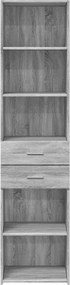 vidaXL Ντουλάπι Γκρι Sonoma 45x42,5x185 εκ. από Επεξεργασμένο Ξύλο