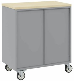 vidaXL Εργαστήριο με συρτάρι Κόκκινο και γκρι 75 x 45 x 85 εκ.