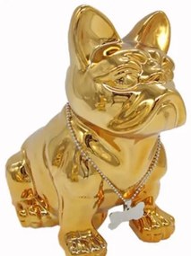 Διακοσμητικό Σκυλάκι Κεραμικό Χρυσό 20.5x12.5x24cm -  Χρυσό - 20.5x12.5x24cm