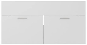 Ντουλάπι Νιπτήρα Λευκό 90 x 38,5 x 46 εκ. από Επεξ. Ξύλο - Λευκό