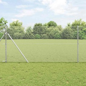vidaXL Φράχτης Εξαγώνου Ασημί 1,4 x 10 m Γαλβανισμένος χάλυβας