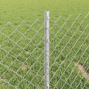 vidaXL Φράχτης αλυσίδας με στήλη 10 x 0,4 m Γαλβανισμένος Χάλυβας
