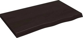 vidaXL Πάγκος Μπάνιου Σκούρο Καφέ 100x60x(2-6) εκ. Επεξεργ. Μασίφ Ξύλο