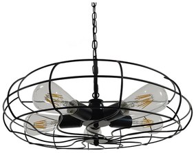 Φωτιστικό Οροφής Helix 01164 Black GloboStar Metal