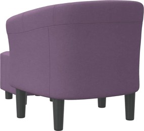 vidaXL Πολυθρόνα Μπάρελ Μοβ Υφασμάτινη με Υποπόδιο