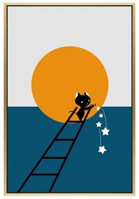 Κάδρο Σε Καμβά Happy Kid 4 021113 31,5x41,5xH3,5cm Multi-Gold Vertical Ξύλο, Καμβάς