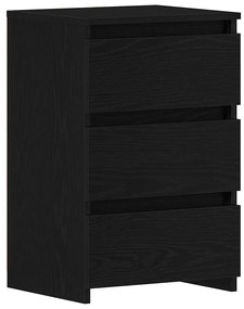 vidaXL Κομοδίνο Μαύρη δρυς 40 x 35 x 62.5 εκ. Επεξεργασμένο ξύλο