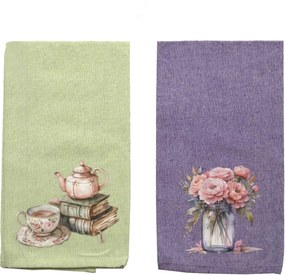 Σετ 2 Τεμ Ποτηρόπανα Τυπωτά 45x65 560