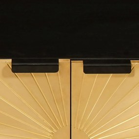vidaXL Τραπεζάκι σαλονιού Μαύρο και Χρυσό 80 x 50 x 40 cm