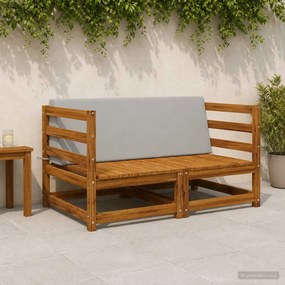 vidaXL Μαξιλάρι πλάτης SOEST 100% Πολυεστέρας Γκρι 120 x 20 x 40 cm