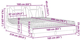 ΚΡΕΒΑΤΙ ΜΕ ΣΤΡΩΜΑ ΓΚΡΙ 160X200 ΕΚ. ΑΠΟ ΣΥΝΘΕΤΙΚΟ ΔΕΡΜΑ 3208806