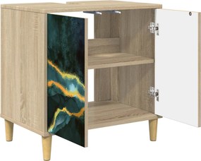 vidaXL Ντουλάπι Μπάνιου WIJHE Sonoma 60 x 40 x 60 εκ
