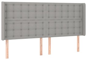 ΚΡΕΒΑΤΙ BOXSPRING ΜΕ ΣΤΡΩΜΑ &amp; LED ΑΝ.ΓΚΡΙ 180X200ΕΚ. ΥΦΑΣΜΑΤΙΝΟ 3138653