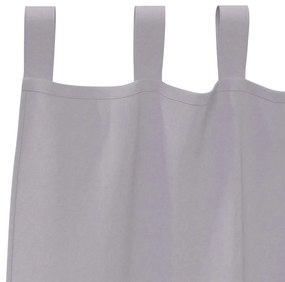vidaXL Κουρτίνες με κουρτίνες 2 pcs Μεταλλικό Γκρι Πολυεστέρας