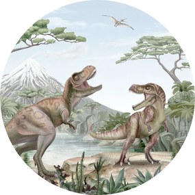 Terrific T-Rex Ταπετσαρια Τοιχου Πρασινο Στρογγυλη 80cm