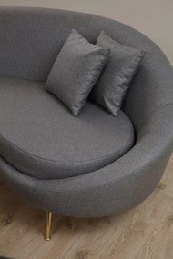 Τριθέσιος Καναπές Σκούρο Γκρι MESIRE 120x255x85