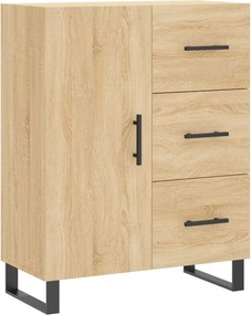vidaXL Ντουλάπι Sonoma δρυς 69,5 x 34 x 180 εκ. από Επεξεργασμένο Ξύλο