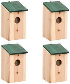 vidaXL Φωλιές Πουλιών 4 τεμ. 12 x 12 x 22 εκ. Ξύλινες