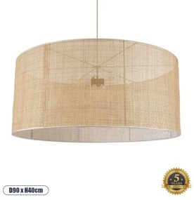 Boho Κρεμαστό Φωτιστικό Οροφής Μονόφωτο 01823 GloboStar-1823-Μπεζ 1823