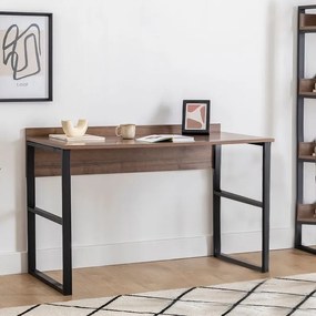 Megapap Γραφείο Εργασίας Rana Καρυδί - Μαύρο 120x60x78,8εκ.