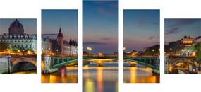 Εικόνα 5 μερών του εκθαμβωτικού πανοράματος του Παρισιού - 200x100