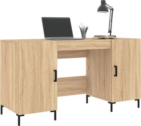 vidaXL Γραφείο Sonoma Δρυς 140 x 50 x 75 εκ. από Επεξεργασμένο Ξύλο