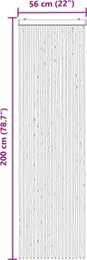 vidaXL Κουρτίνα εντόμων Chenille Ανοιχτό Γκρι και Λευκό 56 x 200 cm