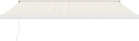 vidaXL Τέντα Πτυσσόμενη Κρεμ 4 x 3 μ. Ύφασμα και Αλουμίνιο