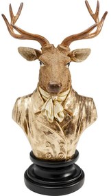 Διακοσμητικό Επιτραπέζιο Gentleman Deer Καφέ/Χρυσό 17x15,5x32 εκ. - Χρυσό