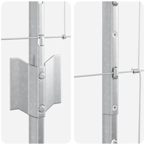 vidaXL Τεντώτο με στήριγμα Ασημί