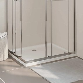 vidaXL Βάση Ντουζιέρας Ορθογώνια Λευκή 80 x 100 εκ. από ABS