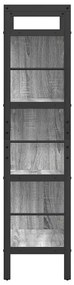 vidaXL Ράφι Βιβλίων Γκρίζο Σονομα 75 x 30 x 123,5 εκ.