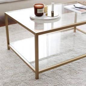Τραπεζάκι Σαλονιού Χρυσό BOFRE 90x60x40