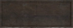 vidaXL Πάγκος Μπάνιου Σκούρο Καφέ 160x60x(2-6) εκ. Επεξεργ. Μασίφ Ξύλο