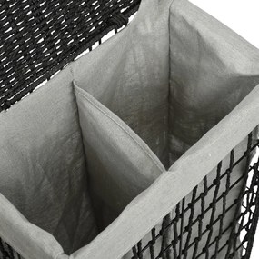 ESTIA ΚΑΛΑΘΙ ΑΠΛΥΤΩΝ NEST 37x22x55cm 2 ΘΕΣΕΩΝ ΜΑΥΡΟ