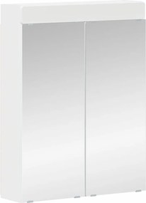 vidaXL Σετ Επίπλων Μπάνιου με συρτάρι TULUM Λευκό Επεξεργασμένο ξύλο